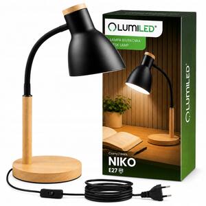 Stolní lampička Lumiled NIKO černá, výkon až 13 W