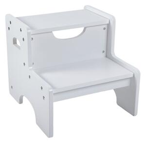 2Kids Toys - Dřevěná stolička se schůdkem bílá