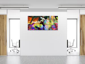 Obraz skleněný barevný abstrakt - 30 x 40 cm