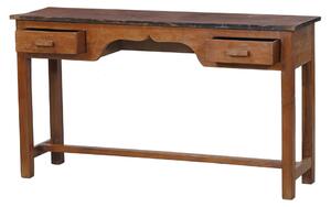 Psací stůl z teakového dřeva s šuplíky, 136x38x77cm