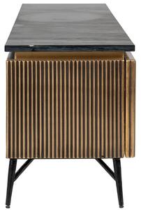 Zlatý kovový TV stolek Richmond Ironville 170 x 40 cm