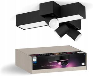 Obdélníkový stropní reflektor Philips Hue černý