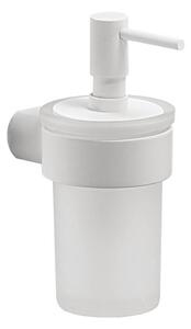Gedy - Nástěnný dávkovač mýdla PIRENEI 110 ml mléčné sklo/matná bílá