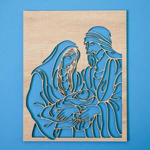 DUBLEZ | Dřevěný obraz - Svatá rodina