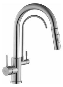 REA-B7563 - Dřez. baterie s vytahovací sprškou a filtrací ECO FRESH 37,5 cm nikl
