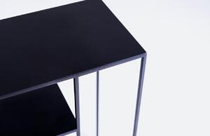 Nordic Design Černý kovový toaletní stolek Kennedy 100 x 30 cm