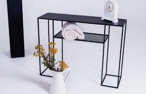 Nordic Design Černý kovový toaletní stolek Kennedy II. 100 x 30 cm