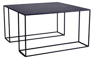 Nordic Design Černý kovový konferenční stolek Kennedy 80 x 80 cm