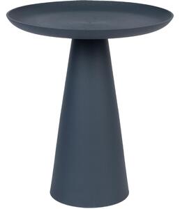 White Label Tmavě modrý kovový odkládací stolek WLL RINGAR 39,5 cm