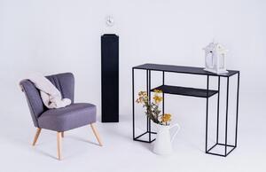 Nordic Design Černý kovový toaletní stolek Kennedy II. 100 x 30 cm