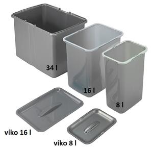 Víko koše pro volně stojící koše Sinks 8 L