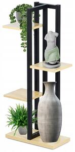 Držák Na Květináč Stojan na květiny 4-úrovňový Kaskáda Kovový Loft VILDE 93 cm