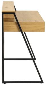 Scandi Dubový pracovní stůl s kovovou podnoží Melania 100 x 50 cm
