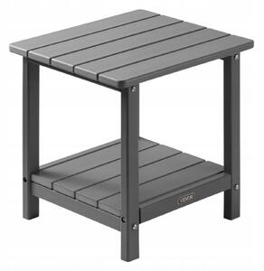 VEVOR Zahradní stolek plastový HDPE šedý dvouvrstvý 45x38x44CM