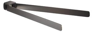 Gedy - Nástěnný věšák na ručníky PIRENEI 35,9 cm metalicky šedá