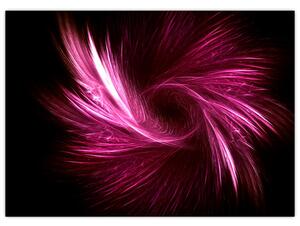 Skleněný obraz - růžová abstrakce (70x50 cm)