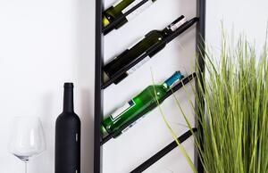 Nordic Design Černý kovový stojan na víno Puerto 160 cm
