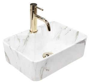 REA-U6504 - Umyvadlo na desku KELLY MINI 31x41 cm keramika/imitace kamene