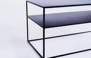 Nordic Design Černý kovový TV stolek Moreno 100 x 45 cm