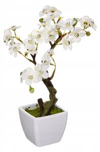 Orchidej, umělá ozdobná květina v květináči, 26 cm