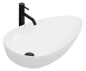 REA-U8537 - Umyvadlo na desku GRETA 40x65,5 cm keramika/lesklá bílá