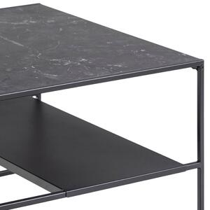 Scandi Černý kovový konferenční stolek Rowan 70 x 70 cm