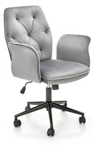 Kancelářská otočná židle TULIP — látka, šedá