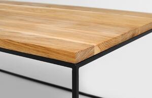 Nordic Design Dubový konferenční stolek Moreno 100 x 60 cm s černou podnoží