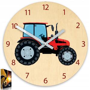 Nástěnné hodiny TRAKTOR do dětského pokoje MODERNÍ