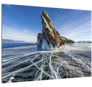 Skleněný obraz ledové skály (70x50 cm)