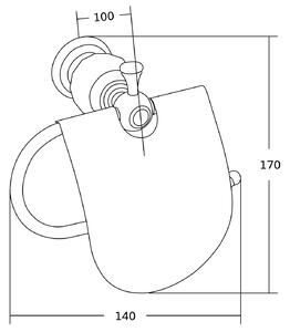 Mexen příslušenství, ESTELA držák na wc papír, růžové-zlato, 7011533-60