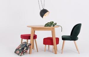 Nordic Design Tmavě zelená sametová jídelní židle Jolene