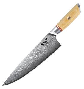 Gudaro - Damaškový šéfkuchařský nůž HIKARI 8", 67 vrstev oceli, délka 20 cm