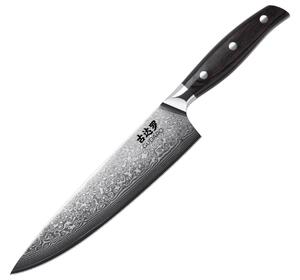 Gudaro - Damaškový šéfkuchařský nůž SHIRO 8", 67 vrstev oceli, délka 20 cm