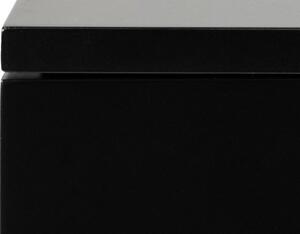 Scandi Černý lakovaný závěsný noční stolek Varana 37 x 32 cm