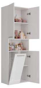 Designová koupelnová skříňka OHIO 1K DK, bílý lesk