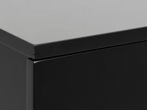 Scandi Černý lakovaný závěsný noční stolek Varana 37 x 32 cm