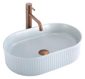 REA-U6375 - Umyvadlo na desku VANDA 31x49 cm keramika/matná modrá