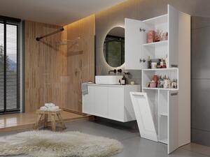 Designová koupelnová skříňka OHIO 1K DK, bílý lesk