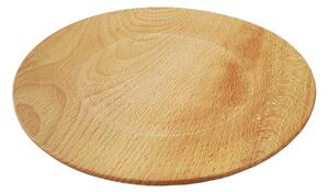 AMADEA Dřevěný talíř bukový, masivní dřevo, 22 cm