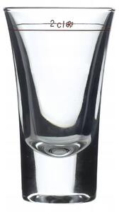 Bormioli Rocco Sklenice na pálenku panák Dublino 3 cl červený cejch 2 cl (6