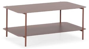 Kovový konferenční stolek v terakotové barvě 58x90 cm Beatrix – MOME