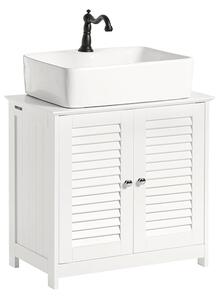 SoBuy FRG237-W Skříňka pod umyvadlo Koupelnová skříňka Bílá 60x58x34cm