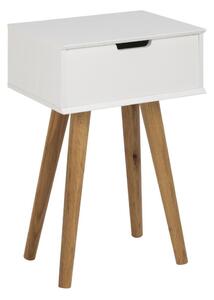 Noční stolek CARLY 40x30 cm dub/bílá