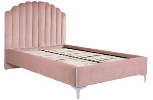 Růžová sametová postel Richmond Belmond 120 x 200 cm