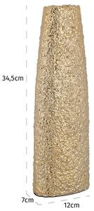OnaDnes -20% Zlatá kovová váza Richmond Lucino 34,5 cm