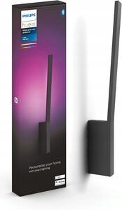 Nástěnné svítidlo Philips Hue černé, integrovaný LED zdroj 12,2 W