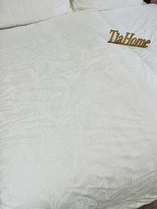 Povlečení bavlněné Anemaria bílá TiaHome - 1x Polštář 90x70cm, 1x Přikrývka 140x200cm