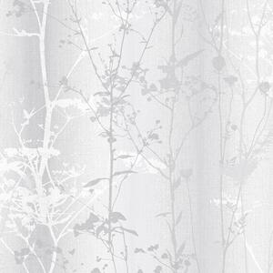 Šedo-stříbrná vliesová tapeta s lučními květinami 104070, Reclaim, Graham&Brown
