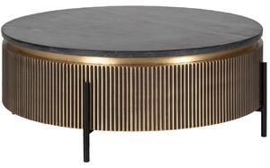 Černý mramorový konferenční stolek Richmond Ironville 90 cm